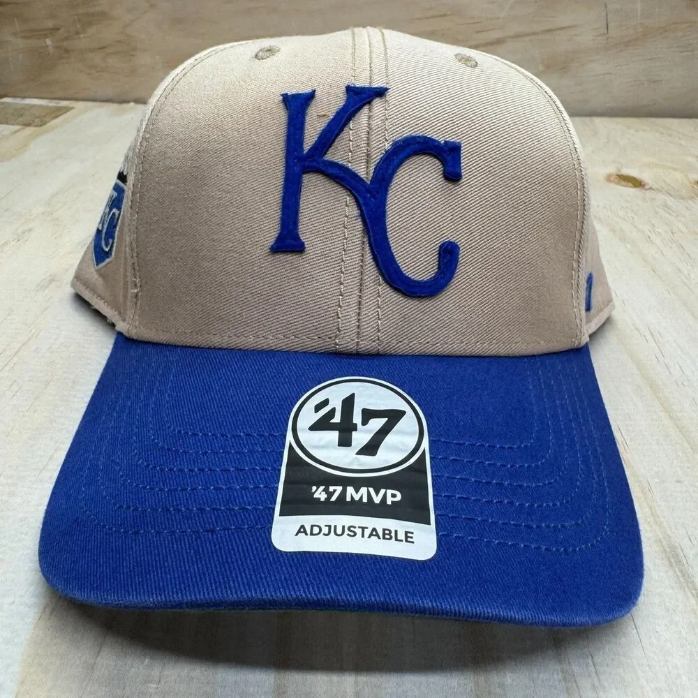 NEW Kansas City Royals '47 Brand MVP Dusty Cooperstown Adjustable Hat Cap OSFM